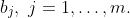 b_j,\ j = 1, \ldots, m.